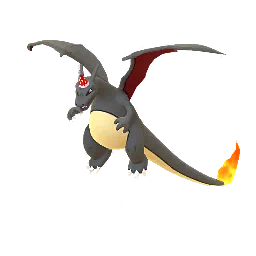 Sprite cromatico di gioco Pokémon GO di Charizard (Jan 2020 Noevolve)