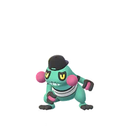 Sprite brilhante do jogo Pokémon GO de Croagunk (Fall 2020 Noevolve)
