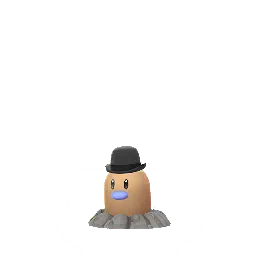 Sprite cromatico di gioco Pokémon GO di Diglett (Fall 2022)