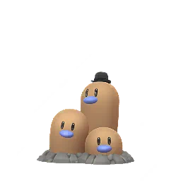 Sprite chromatique en jeu de Triopikeur (Fall 2022) dans Pokémon GO