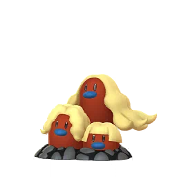 Sprite variocolor del juego Pokémon GO de Dugtrio (Alola)