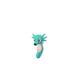 Sprite variocolor del juego Pokémon GO de Horsea