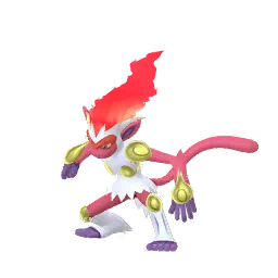 Sprite cromatico di gioco Pokémon GO di Infernape