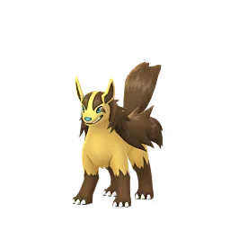 Sprite cromatico di gioco Pokémon GO di Mightyena