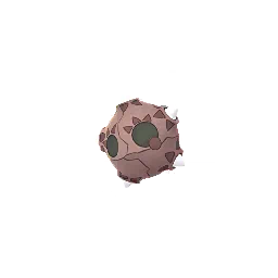 Sprite cromatico di gioco Pokémon GO di Minior (Meteor Green)