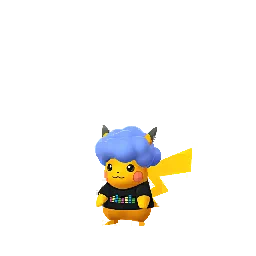 Sprite cromatico di gioco Pokémon GO di Pikachu (Anniversary 2026 Singapore 01)