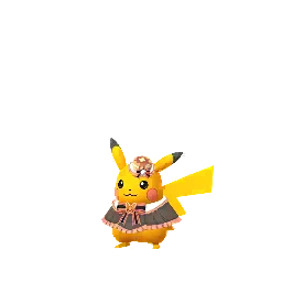 Sprite variocolor del juego Pokémon GO de Pikachu (Halloween 2026)