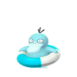 Sprite chromatique en jeu de Psykokwak (Swim 2025) dans Pokémon GO