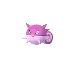Sprite variocolor del juego Pokémon GO de Qwilfish
