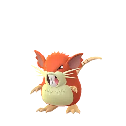 Sprite chromatique en jeu de Rattatac dans Pokémon GO