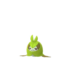 Sprite brilhante do jogo Pokémon GO de Swadloon