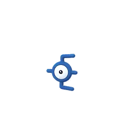 Sprite variocolor del juego Pokémon GO de Unown (E)